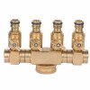 4-ways 360 degree turning regular brass Hose Connector with 3/4&quot; thread inlet