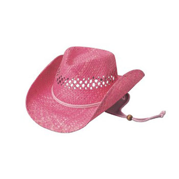 pink straw hat