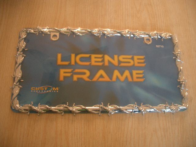 Barwire License Plate Frame