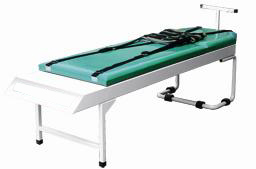 Power-driven cervical and lumber traction bed