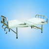 Two shakes bed with stainless steel bedside and leg