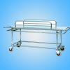 Stainless steel universal wheel stretcher trolley (four small wheels)