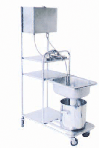 Stainless steel head washing trolley