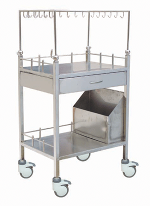 transfusion trolley with trough