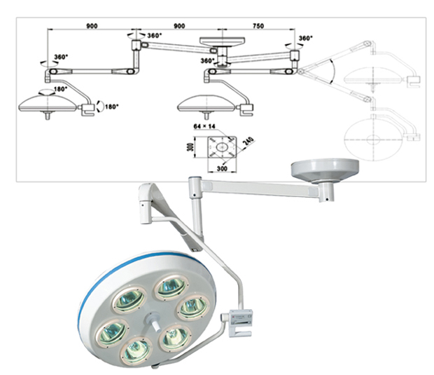 APERTURED SHADOWLESS OPERATION LAMP