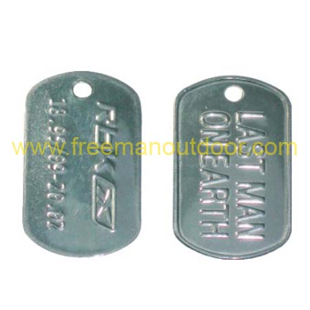 stainless steel dog tag with die logo