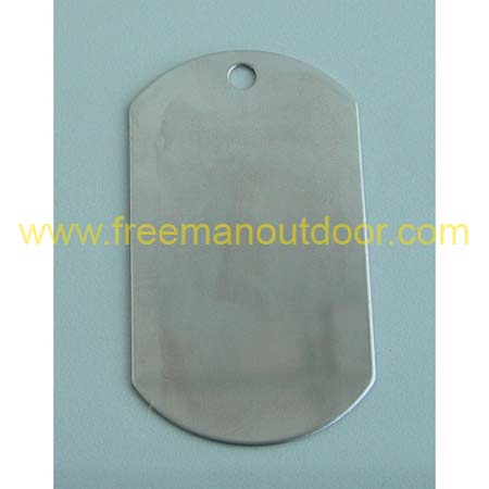 dog tag stainless steel flat