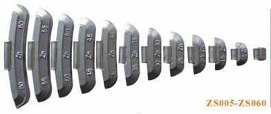 Zinc clip-on weights for steel wheel