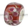 Square pandora murano glass beads