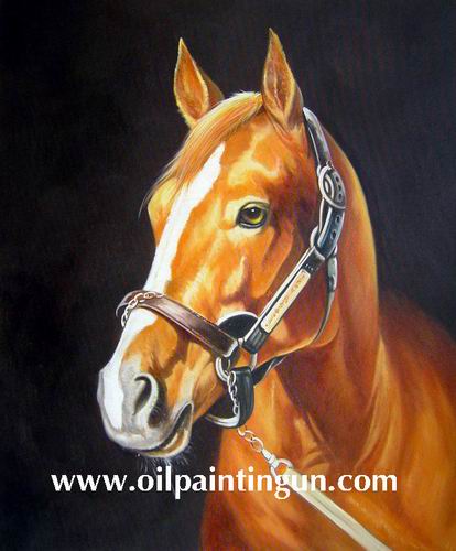 Horse oil painting