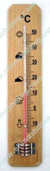 In/Outdoor And Garden Thermometer-Wooden