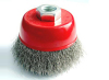 CRIMPED WIRE CUP BRUSH WITH THREAD