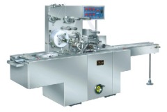 Automatic cellophane overwrapping machine