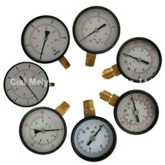 Black Steel Case Pressure Gauge