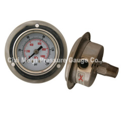 All Stainless Steel Pressure Gauge with Flange