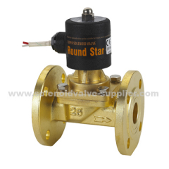 2way IP54 steam hot water oil flange brass magnetic valve