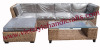 Water hyacinth corner sofa set