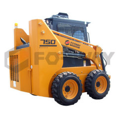 dumping skid loader