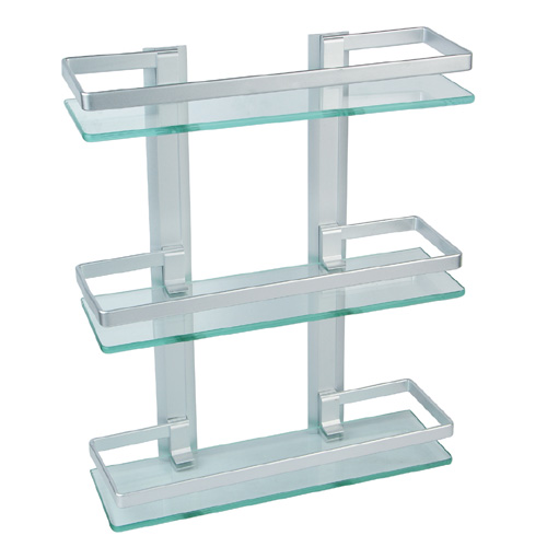 triple glass shelf