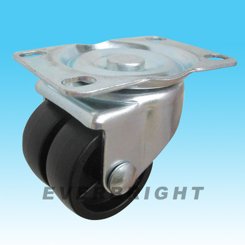 Plastic Twin Wheel Swivel Caster