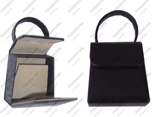Black Leather Necklace Boxes