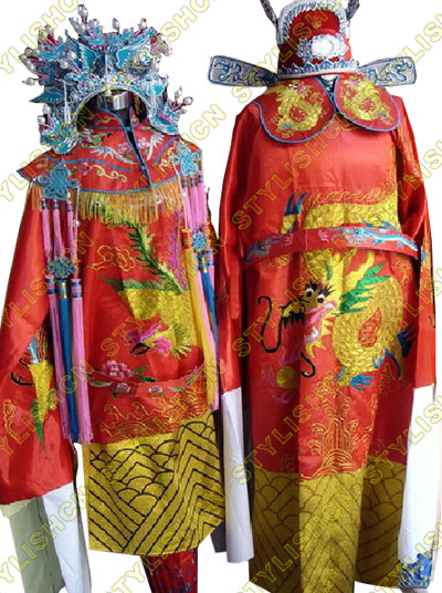 CHINA RED CHINESE WEDDING COSTUMES FOR MAN AND WOMAN'S SPECIAL PRICE 