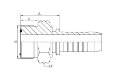 ORFS Male O-Ring Seal ISO 8434-3---SAE J1453