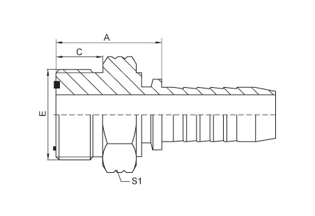 ORFS Male O-Ring Seal ISO 8434-3---SAE J1453