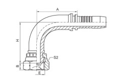 90°elbow hose fitting