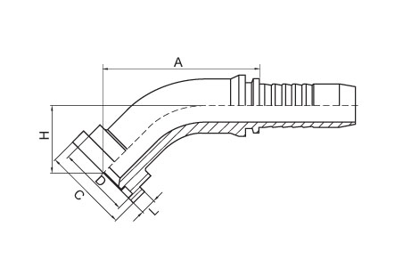 45°SAE Female