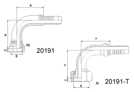 90°Metric Female Multiseal