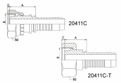 Metric Female 24°Multiseal