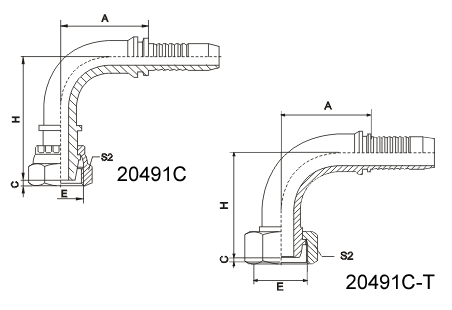 90°Metric Female 24°Multiseal