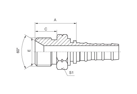 BSP Male 60°Cone Seat fitting