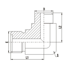 90°Elbow Metric Male adapter