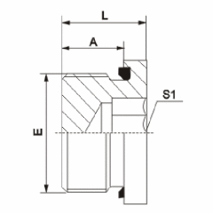 metric male adapter