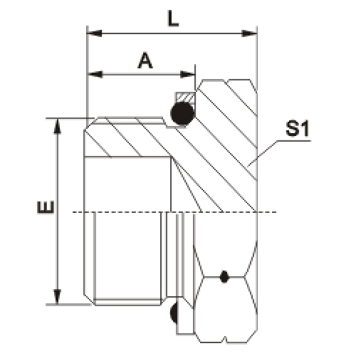 male thread plug(with o-ring)