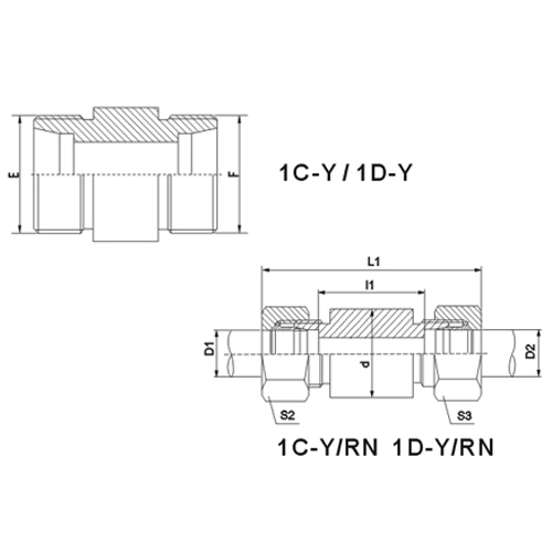 Cylinder Straight Bulkhead