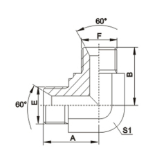 90°Elbow Bsp Male 60°Seat