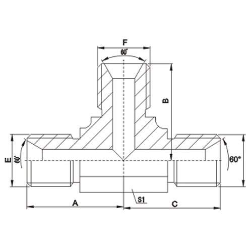 BSP Male 60°Seat Tee