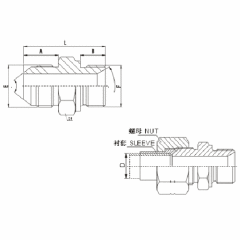 JIC Male 74°Cone / Metric Male 60°Seat