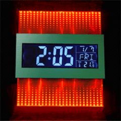Multicoloured LCD Wall Clock