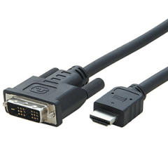 DVI cable with ferrites