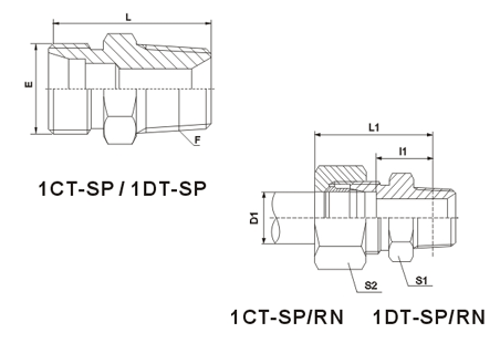 BSPT hydraulic adapter