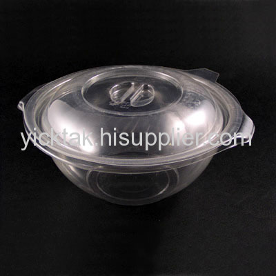 Disposable Plastic Food Container(Salad Bowl with Lid)