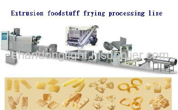 extruded frying foodstuff processing line