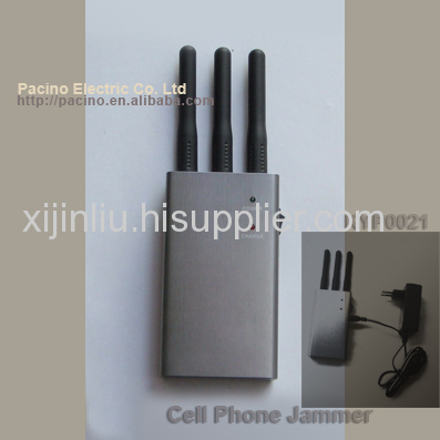 Portable cell phone jammer