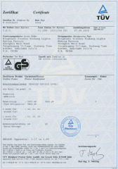 TUV Certificate