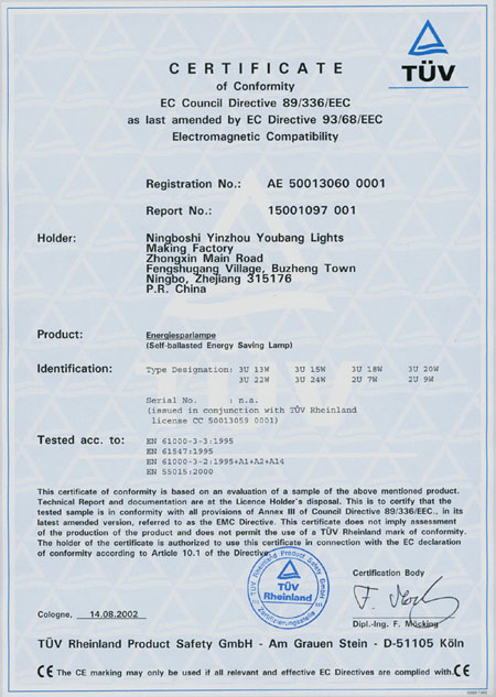 CE Certificate