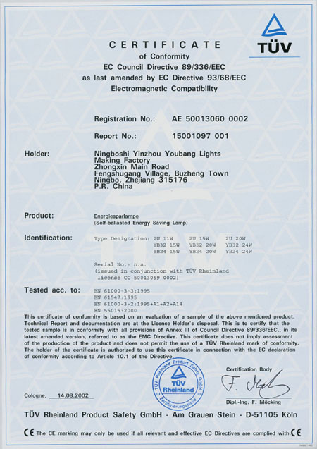 CE Certificate